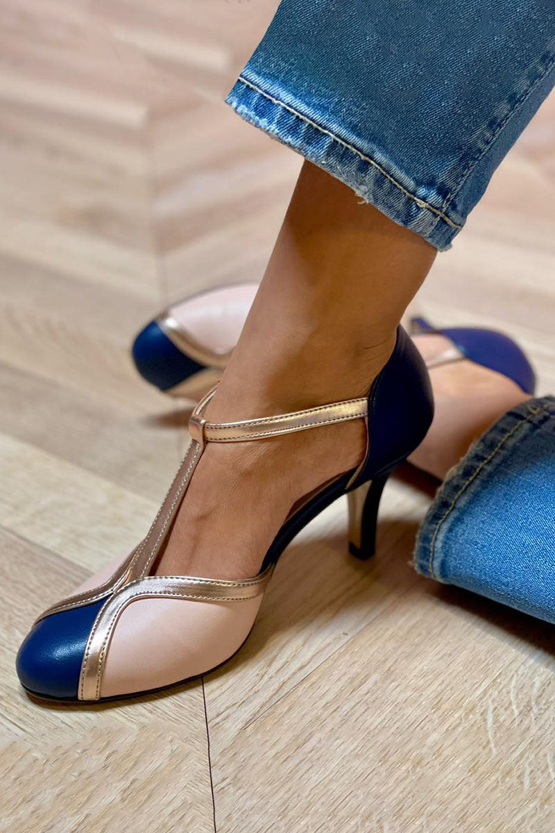 Rosana™ - Bunte High Heels mit Rundzeh