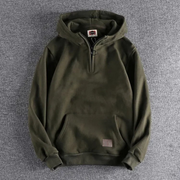 Lässiger Herren-Hoodie Mit Halbem Reißverschluss | Winter