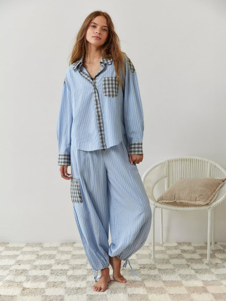 Kuscheliges Pyjama-Set für warme Herbst- und Winternächte - Elegante Damen-Nachtwäsche für eine entspannte Auszeit