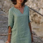 Elvy Sommerkleid mit V-Ausschnitt – Elegant & Figurschmeichelnd