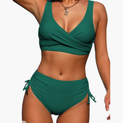 Bikini-Set Zweiteiler - Damen Bademode mit hohem Bund