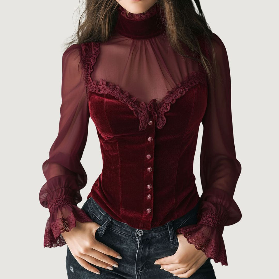 Lovina™ - Zeitlose elegante Bluse mit Spitzendetails und Ärmeln