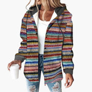 Warme Damen Strickjacke mit Kapuze - Eleganter Button-Down Cardigan