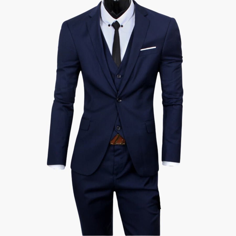 Herrenanzug dreiteilig slim fit für alle Jahreszeiten