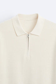 Elegantes Strickpolo mit Reißverschluss
