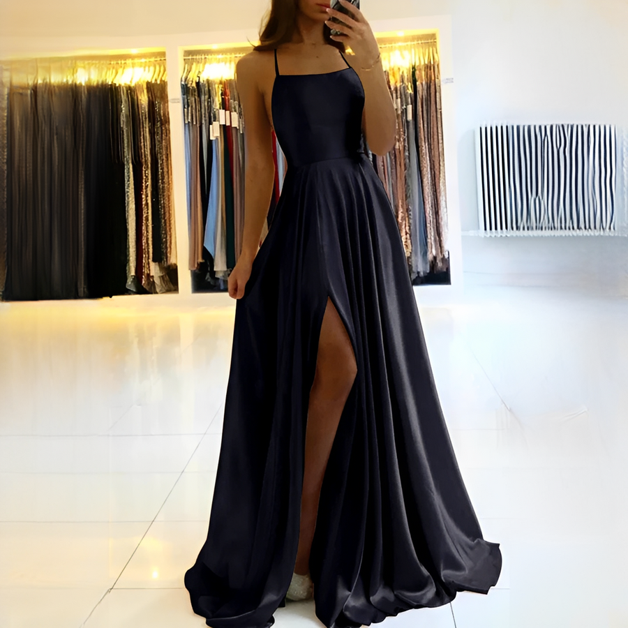 Shamcy - Stilvolles langes Kleid mit Schlitz