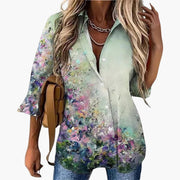 Lockere Damenbluse mit Blumenmuster - Luftig & Elegant
