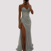 Bonnie - Elegantes Maxikleid mit Schlitz