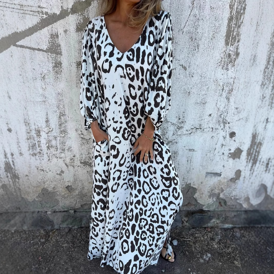 Denise | Kleid mit Leo-Muster