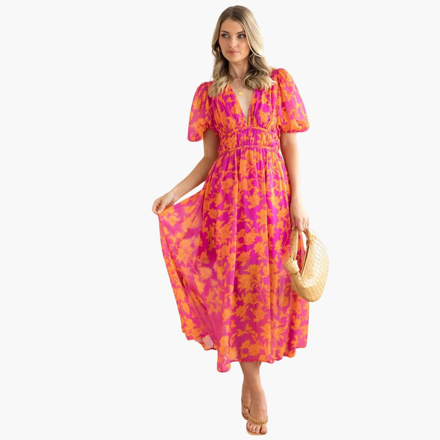 Blumenkleid - Für Damen mit Taschen & Entspannter Passform