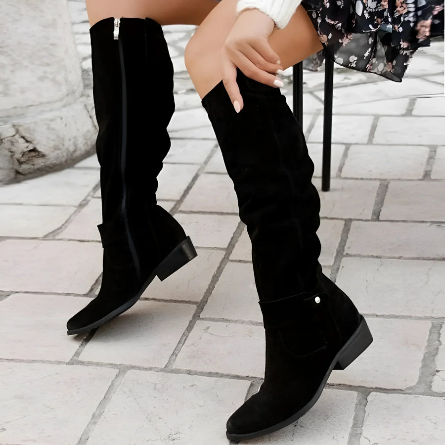 Madeleine™ Kniehohe Wildleder-Stiefel | Elegante Damen Stiefel