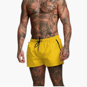Herren Badeshorts mit Kordelzug und Seitentaschen mit Reißverschluss