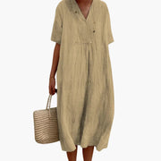 Boho Sommerkleid für Damen – Luftig, Locker & V-Ausschnitt