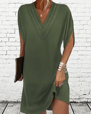 Charmantes v-ausschnitt sommerkleid - lockere passform & vielseitigkeit