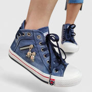 Michaela | Damen Denim Hochgeschnittene Sneakers