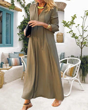Eva - elegantes maxi-hemdkleid