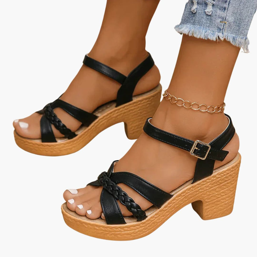Sandalen Damen - Orthopädische Keilsandalen mit Fußbett