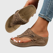 Stefanie | Damen Slip-On Flache Sandalen