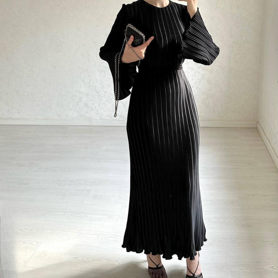 BABETTE - LANGES PLISSEE-KLEID