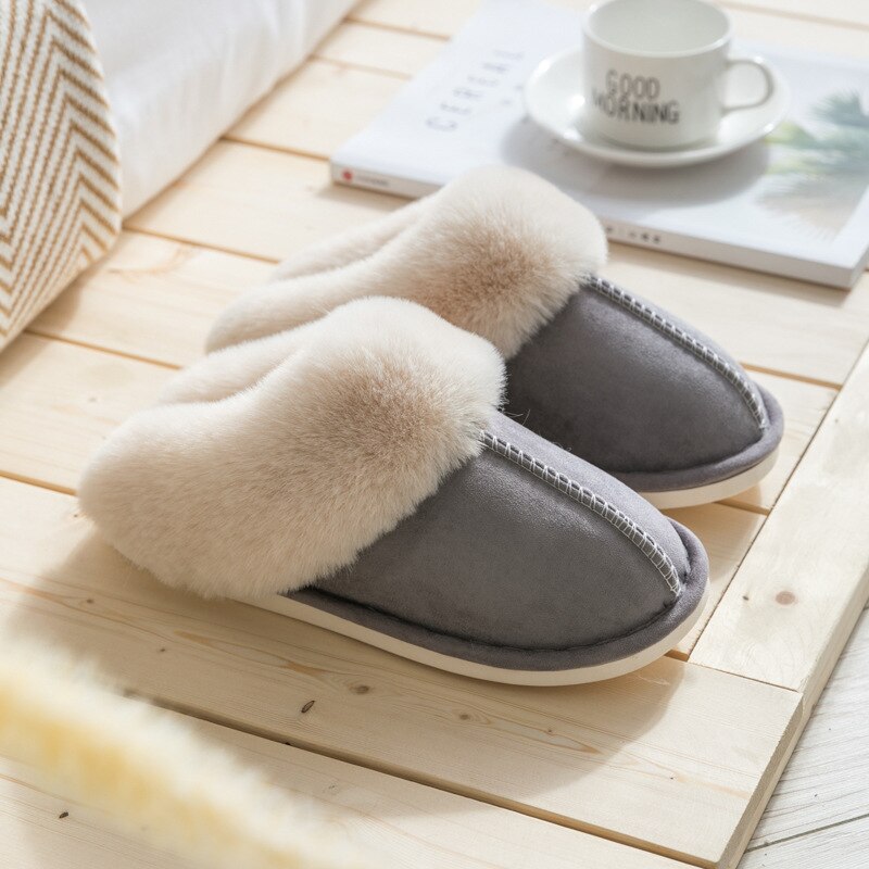 Luxuriöse Fleece Hausschuhe für Damen