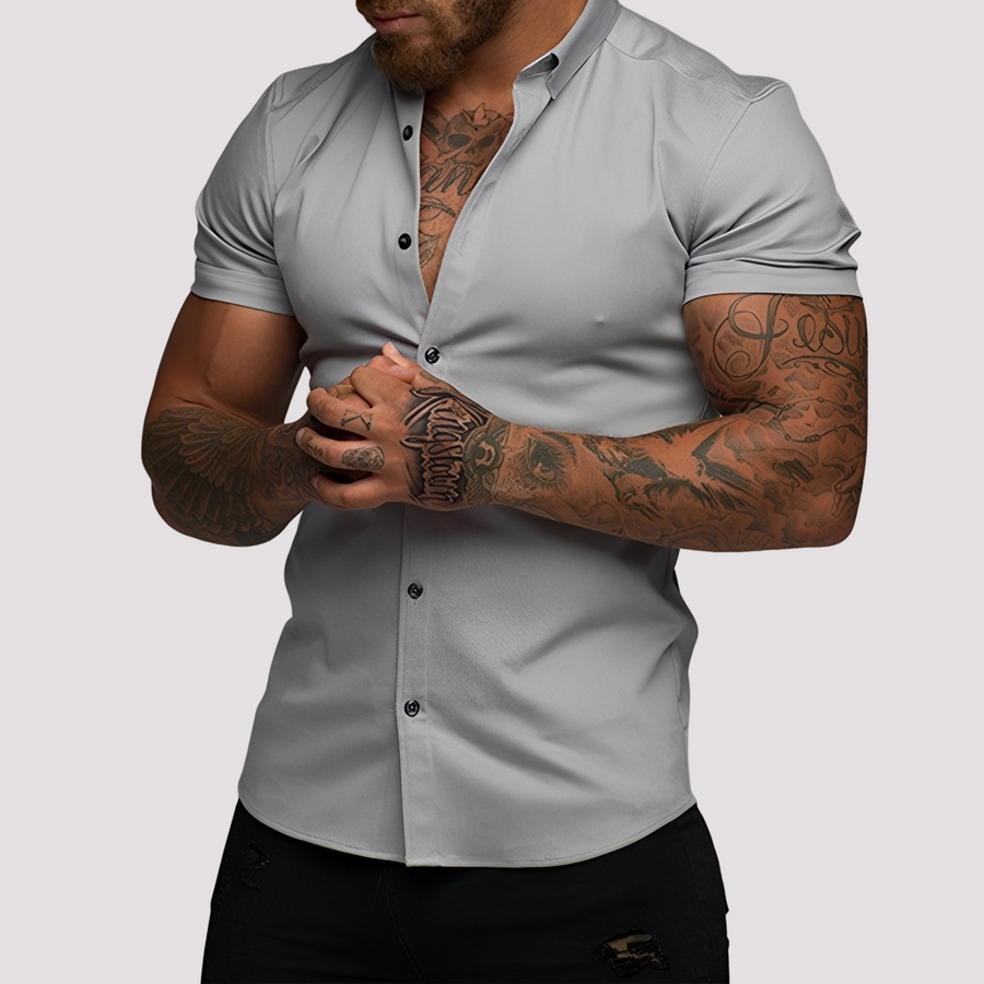 Oscar - Kurzärmeliges Hemd in Slim-Fit-Passform für Herren