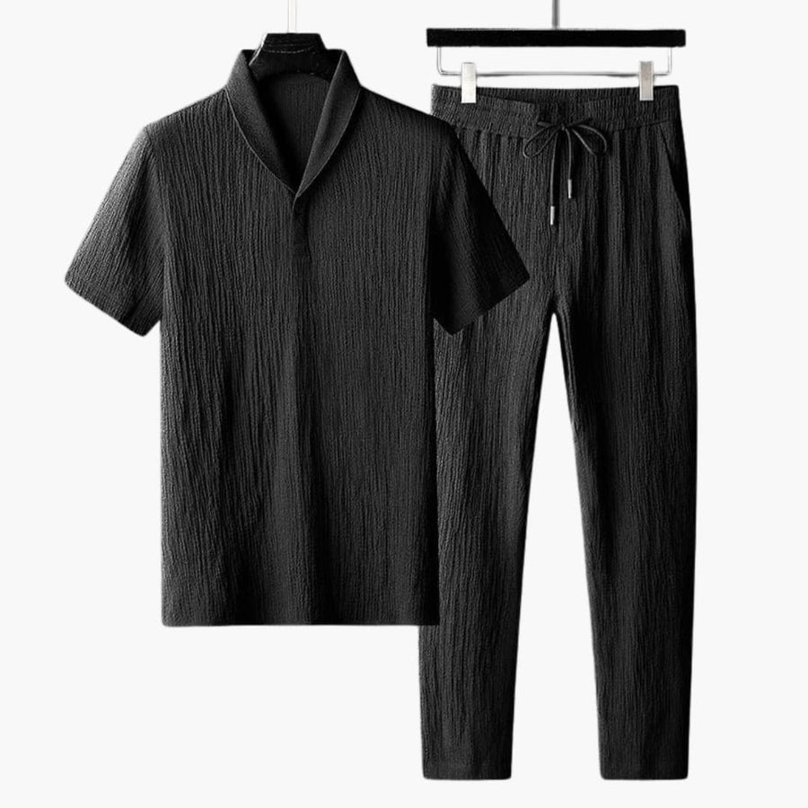 Herren Zweiteiler mit Langarmshirt und Hose für Frühjahr Herbst