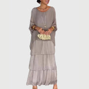 Maja | Damen Boho Geschichtetes Maxi Shorts Kleid