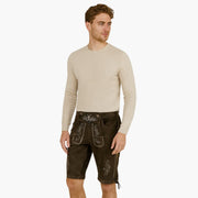 Bestickte Lederhose Kniebund für Herren - Oktoberfest 2025