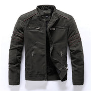 Schwarze Bikerjacke Für Herren | Mit Reißverschluss
