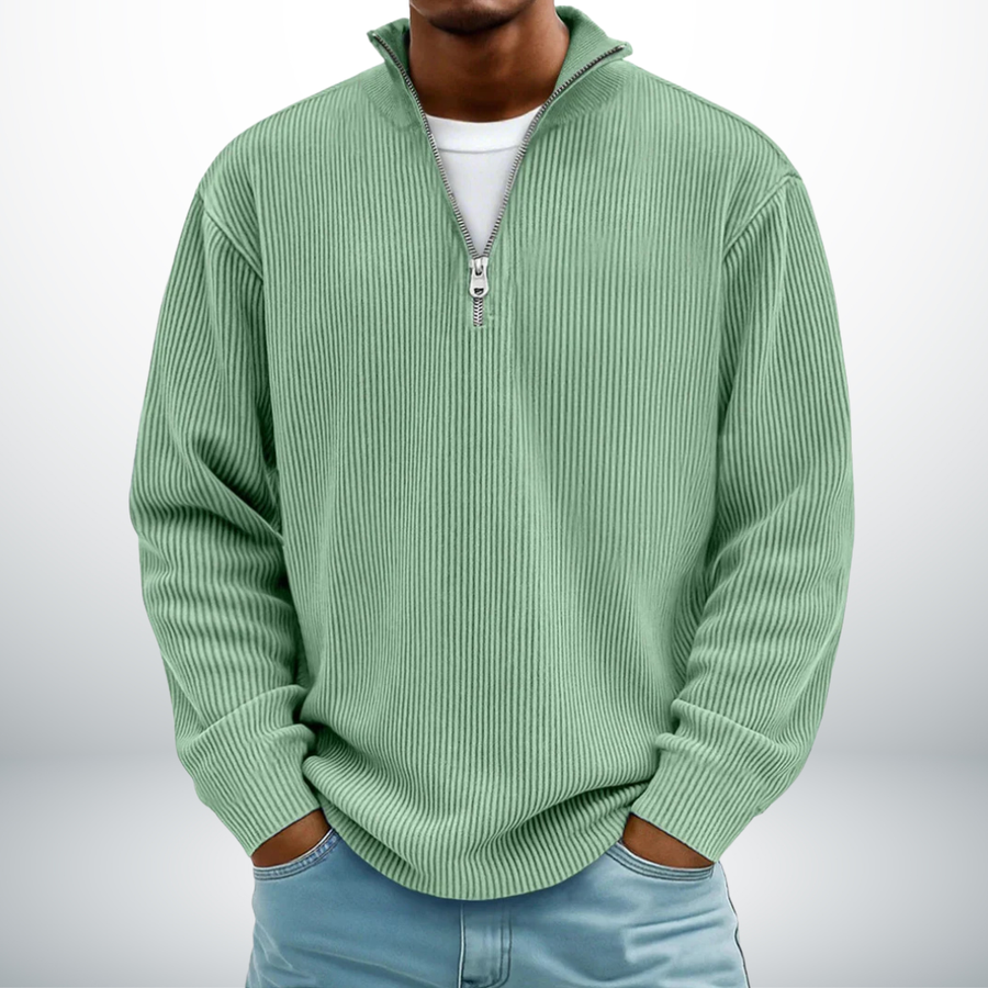 Snovia™ – Hochwertiger Herrenpullover mit Halbreißverschluss