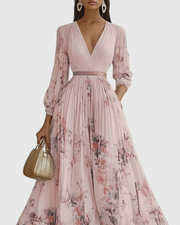 Siena™ - Elegante Plissee Maxi Kleid