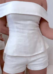 Damen-Zweiteiler: Oberteil und Hose aus Baumwollmischung