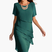 Marlene | Midi-Kleid mit Kurzarm
