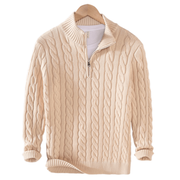 Pullover Herren Mit Reißverschluss | Strickjacke Mit Kabelmuster