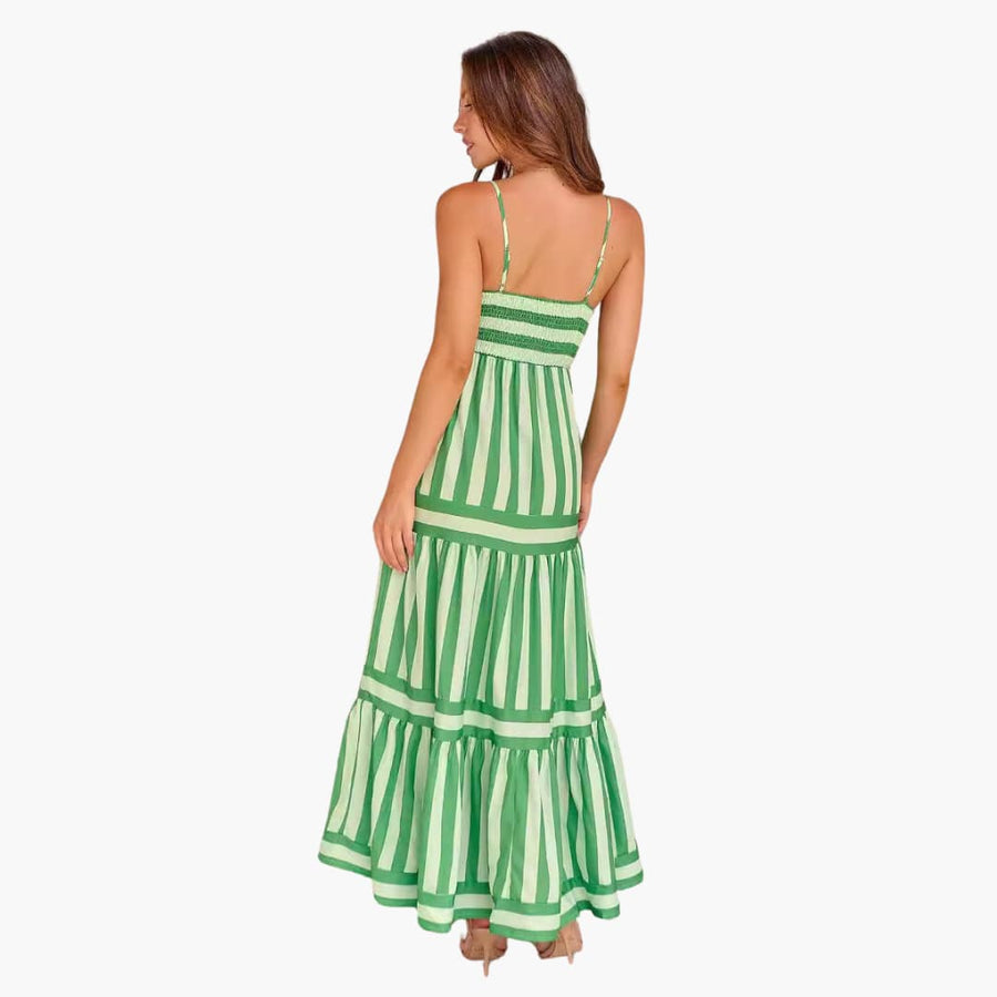 Maxikleid Damen - Gestreiftes Sommerkleid mit Trägern