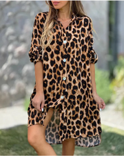 Juliane | Modernes Hemdkleid mit Animal-Design