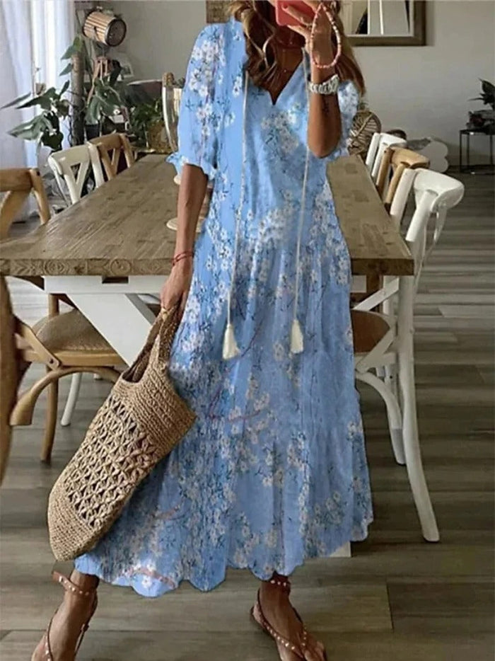Heidi-Mode | Sommer Midi Kleid mit Licht Design