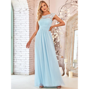 Damen Abendkleid Mit Rundhalsausschnitt | Maxi