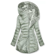 Ruchmira – Wasserdichter Wattierter Mantel Mit Kapuze Und Fleecefutter