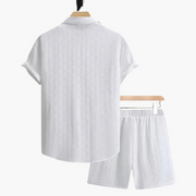 Vintage Polo-Shorts-Set für Herren - Sommerliches Outfit