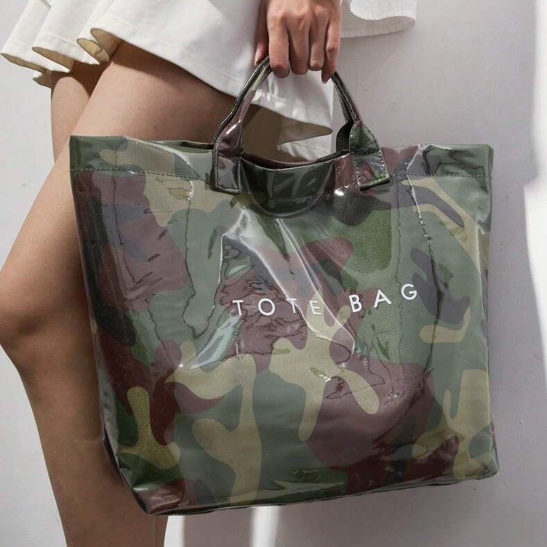 Edelinde® | Tote Tasche mit Zeitungsdruck