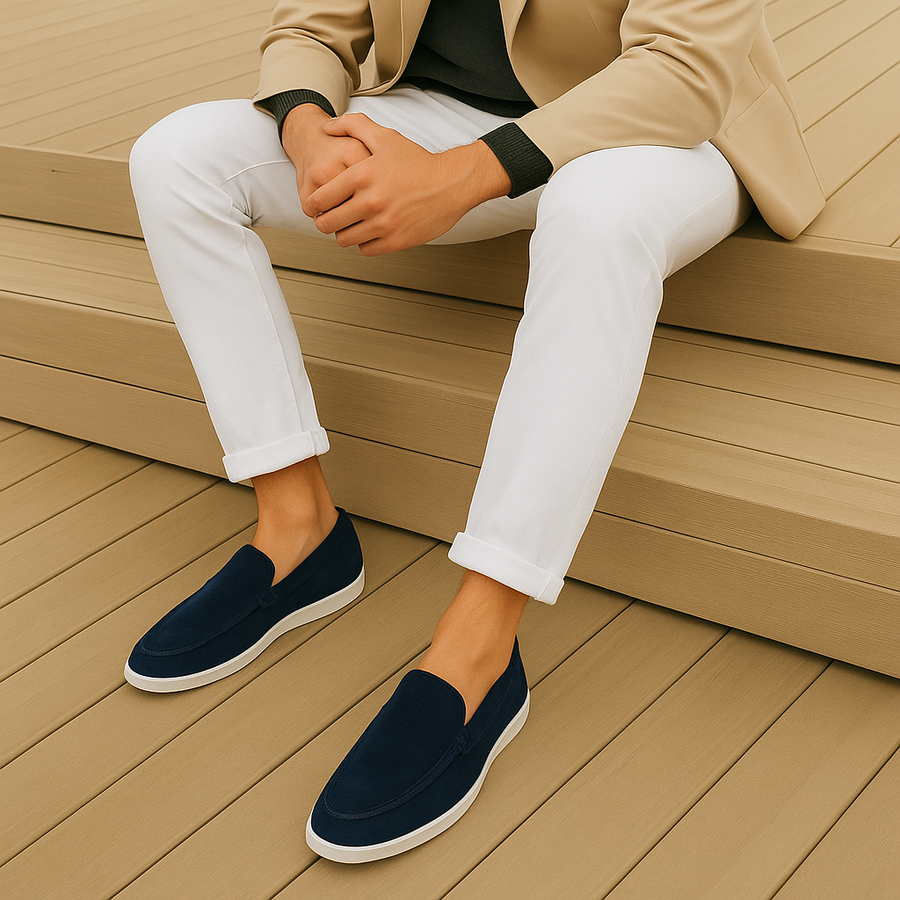 Elegante Slipper aus Veloursleder für Herren
