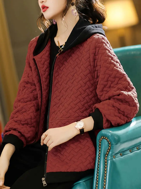 TINE - GEPOLSTERTE KAPUZEN-SWEATSHIRTJACKE