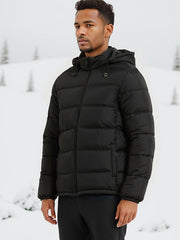 Herren Winter-Daunenjacke Mit Kapuze | Mit Reißverschluss