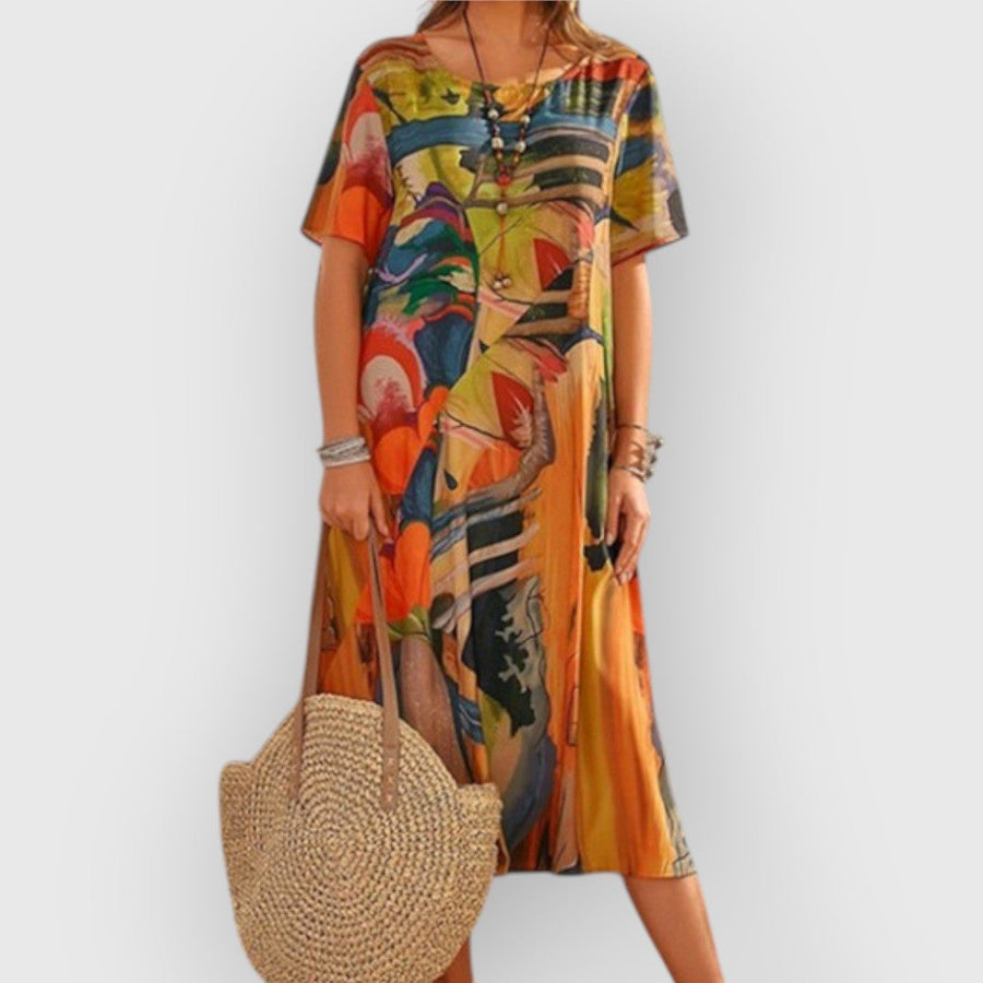 Blanca | ELEGANT ABSTRAKTES KLEID