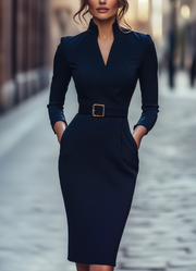 Heidi-Mode | Hochzeitsgastkleid Schwarz für Frauen Midi