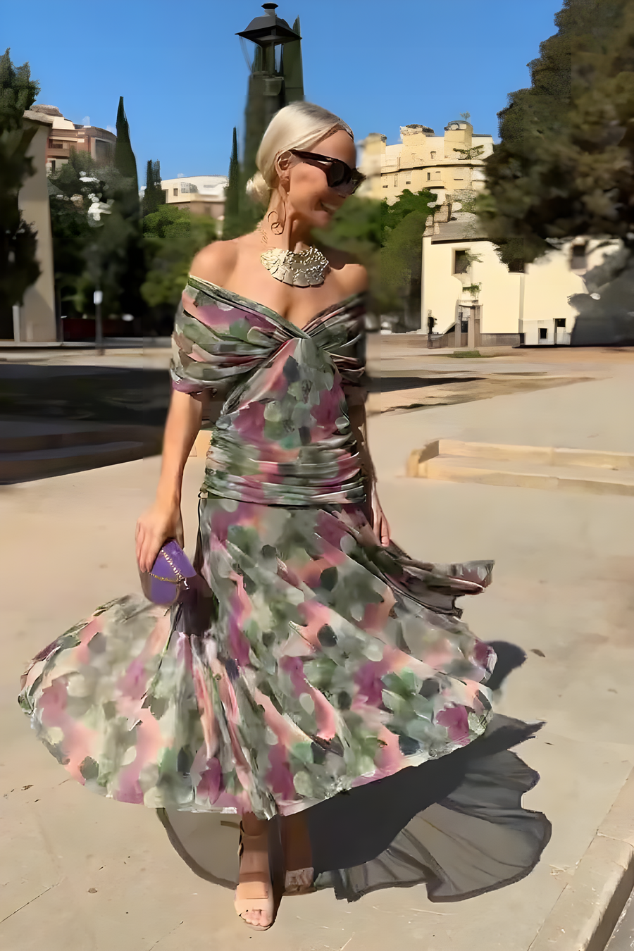 Selma | Blumenprint-Kleid der Leichtigkeit