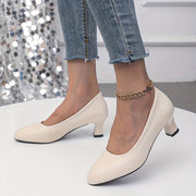 Heidi-Mode | Stilvolle Damen Pumps mit Spitzem Zeh und Blockabsatz