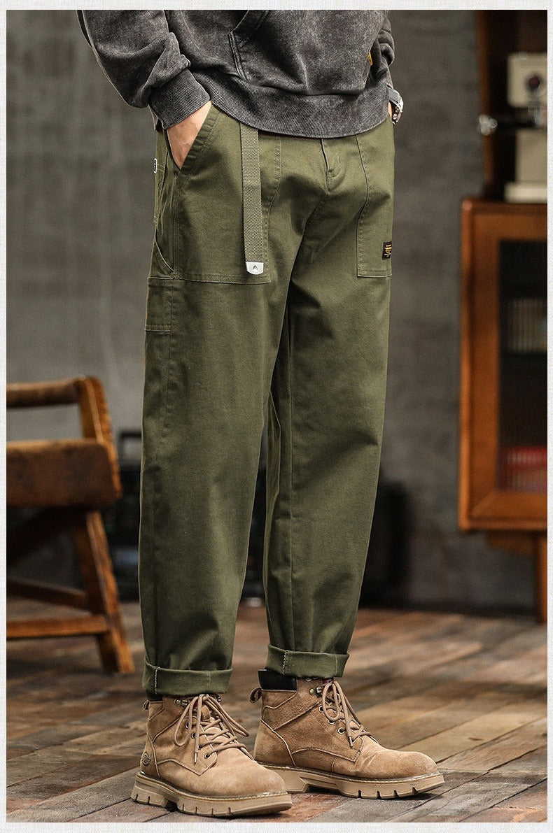 Freizeithose für Herren aus strapazierfähiger Baumwolle, gerade, im Cargo-Stil - Marcos