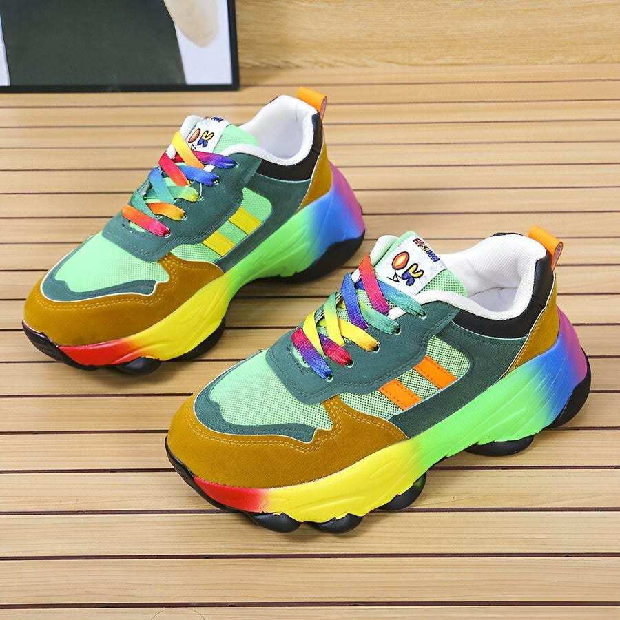 Hina - bunte klobige Turnschuhe für Damen | Multicolor Design Sneaker Damen